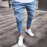 Men's denim feet Jeans pants Stretchy Slim Fit - menochic